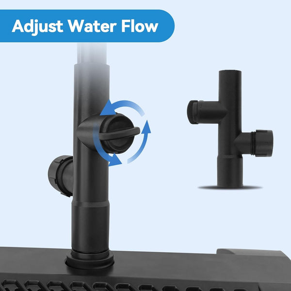 Pond Filter System ALL IN ONE 85W 4000LPH Pump Fountain Kit With 3 Fountain Head