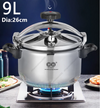 9L Pressure Cooker Explosion-Proof One Hand Locking 304 Stainless Steel Cooker