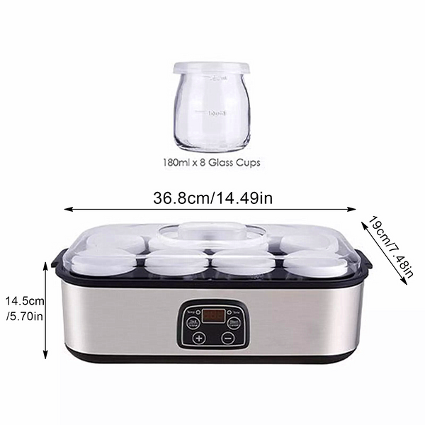 Probiotic Yogurt Maker with Adjustable Temp/ Time Control Get Better Gut Health