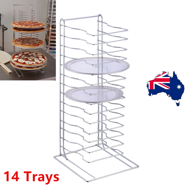 14 Trays Pizza Rack Pizza Stand Pizza Tray Pan Rack Commercial Pizza Equipment