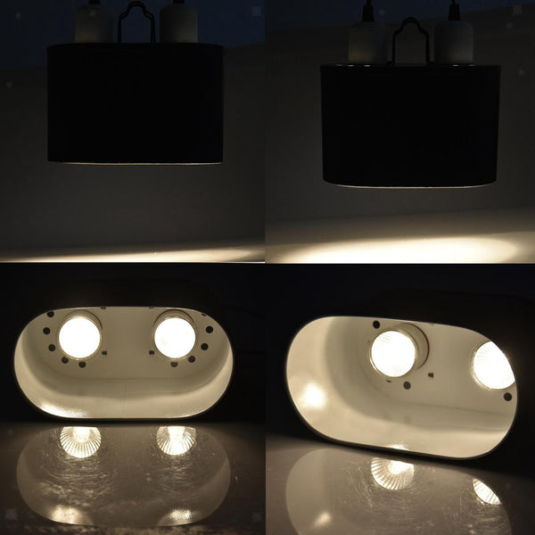 Reptile Lamp Double Dome UVB Light Head For Turtle Lizard with Separate Switches