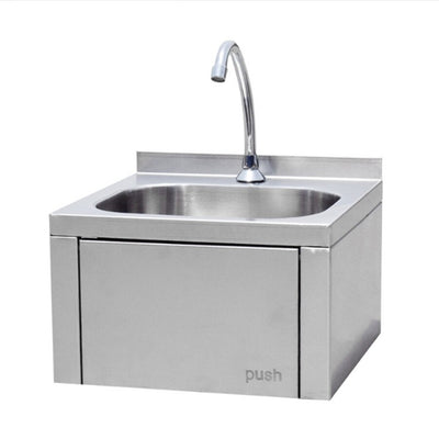 Wall-mounted Washbasin Knee Operated Sink Handbasin Single Bowl Sink With Faucet