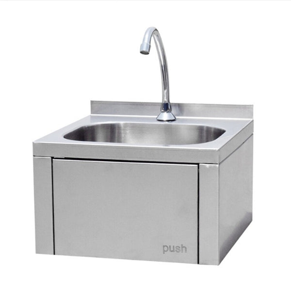 Wall-mounted Washbasin Knee Operated Sink Handbasin Single Bowl Sink With Faucet