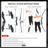 53" Archery 40lbs Takedown Recurve Bow and Arrow Set with Quiver for Hunting AU