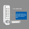 Double-Sided Password Lock Mechanical Door Lock Digital Keyless Door Lock AU