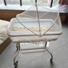 Clear Baby Bassinet Anti-Reflux Hospital Cot Newborn Crib w/ Wheels & Storage