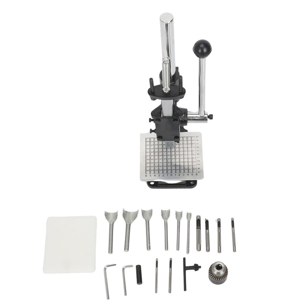 Manual Leather Hole Puncher for DIY Leather Craft Punching w/ Aluminum Plate AU
