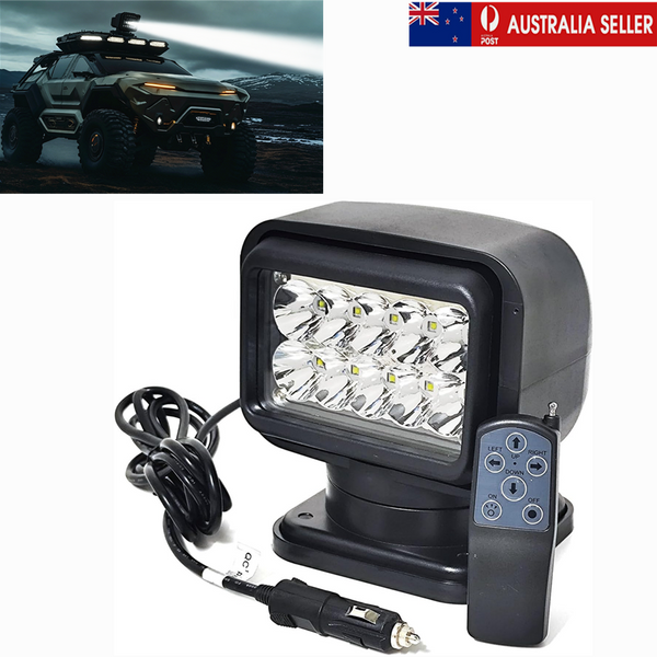 LED Search Light Remote Super Bright Spot Light Offroad SUV ATV Truck Boat Light