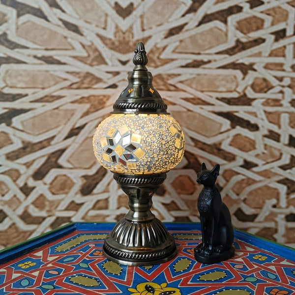 Handmade Turkish Mosaic Lamp Moroccan Glass Beside Lamp For Living Room Bedroom