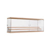 Acrylic Display Case Dustproof Clear Box LED Light 60cm For Figure Car Model Toy