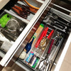 Drawer Organiser Stainless Steel Kitchen Cabinet Cutlery Utensil Holder Tray