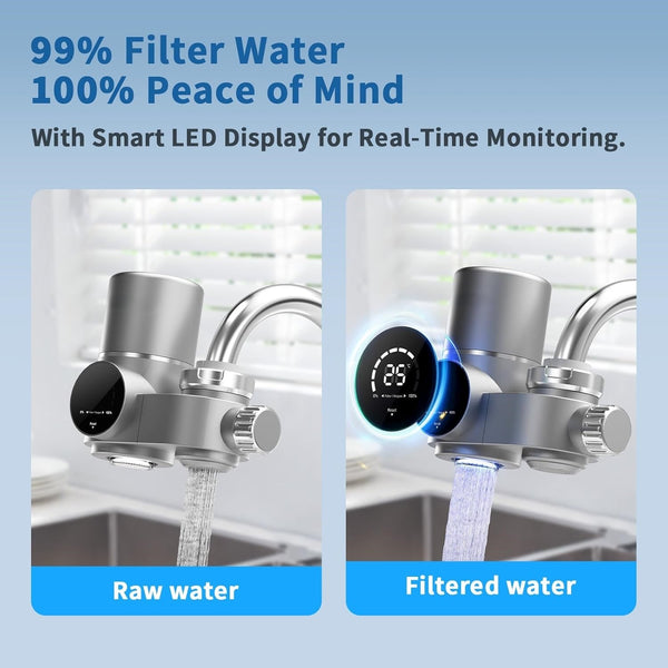 Tap Water Filter Kitchen Water  Purifier Filtration System with 2 Cartridges