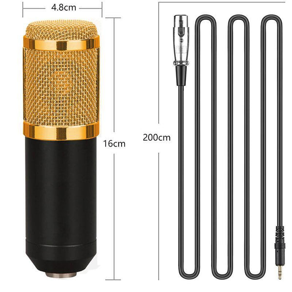 BM800 Home Studio Recording Kit Condenser Microphone Set w/Adjustable Stand
