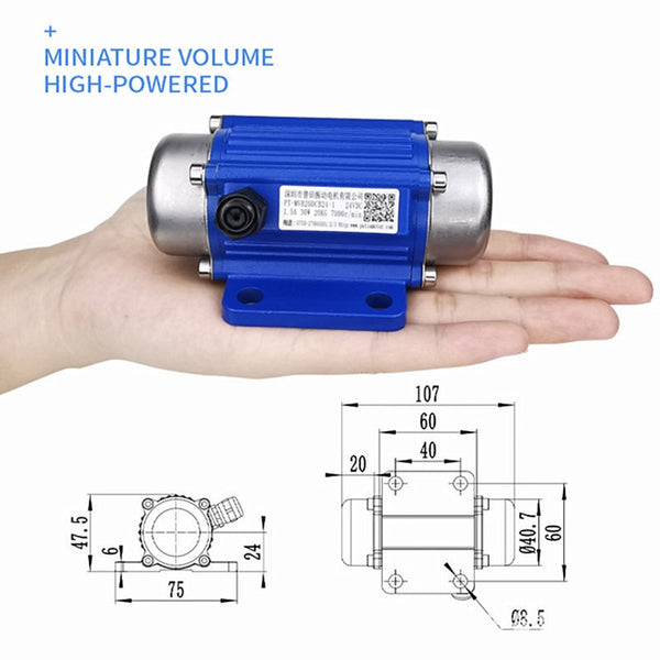Digital Display Vibrator Motors DC Brushless 7000RPM 12V 30W Speed Regulation
