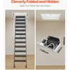 Electirc Attic Ladder Aluminum Folding 80*110 cm 9.4Ft With Remote Loft Stairs