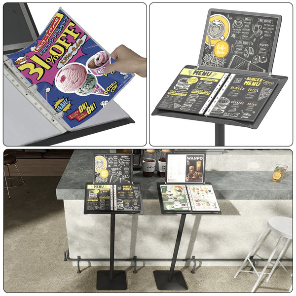 Floor Menu Stand Heavy Duty Lectern Brochure Display Holder Restaurant Retail