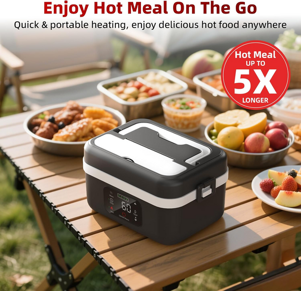 Electric Heated Lunch Box Heating Hot Travel Bento Food Warmer Travel Lunch Box