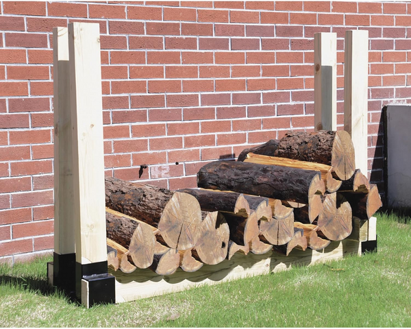 2x Sturdy Firewood Log Storage Rack Bracket Kit Adjustable length Indoor/Outdoor
