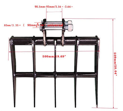 Excavator Attachment Soil Sieving Bucket Metal Wide Backhoe Rake for Mini Digger