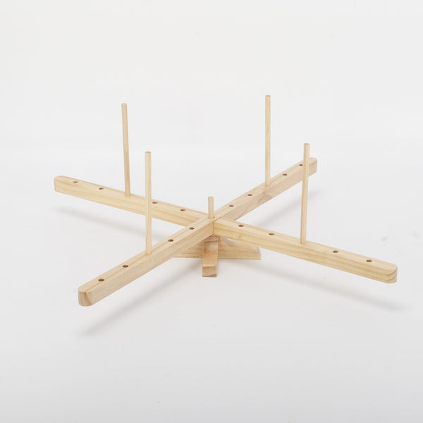 Wood Yarn Holder Compact Rotating Yarn Winder for Efficient Hand Knitting