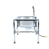 Commercial Floor Mop Sink with Drain Button Utility Sink Water Faucet Kits AU