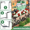 8 Pack Adjustable Window Planter Box Bracket Hanging Flower Pot Hanger Hook AU