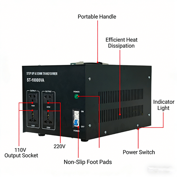 10000W Voltage Converter Transformer Step Up Down 110V to 220V,220V to110V Power