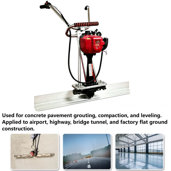 35.8CC 4 Stroke Concrete Power Screed 1m Aluminum Board Straight Edge Bar Set AU