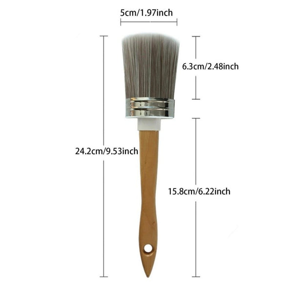 12pc Round Chalk Paint Brush 2.28'' Wall Paint Brushes for Furniture Painting AU