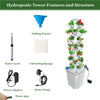 35 Plant Hydroponic Growing System Vertical Hydroponics Farming Tower 10L Tank