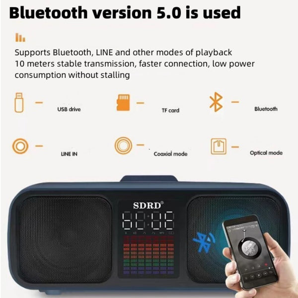 Bluetooth Karaoke Speaker & 2 Wireless Microphones Rechargeable Karaoke Machine