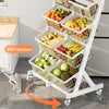 Retail Display Shelf Supermarket Vegetable Fruit Snack Storage Rack & Baskets