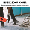 2200W Electric Jack Hammer Drills Aluminium Hammer Drill Demolition w/Iron Box