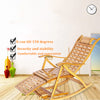 Leisure Rocking Chair Backrest Folding Bed Elderly Relax Armchair Foot Massage