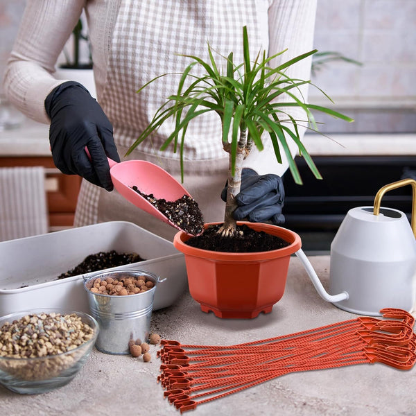 24PCS Plastic Hanging Plant Pots 17cm Hanging Plant Containers Hanging Planters