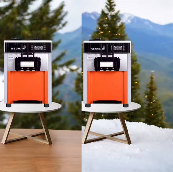 Countertop Soft Serve Commercial Ice Cream Machine 2300W 3 Flavors Machine