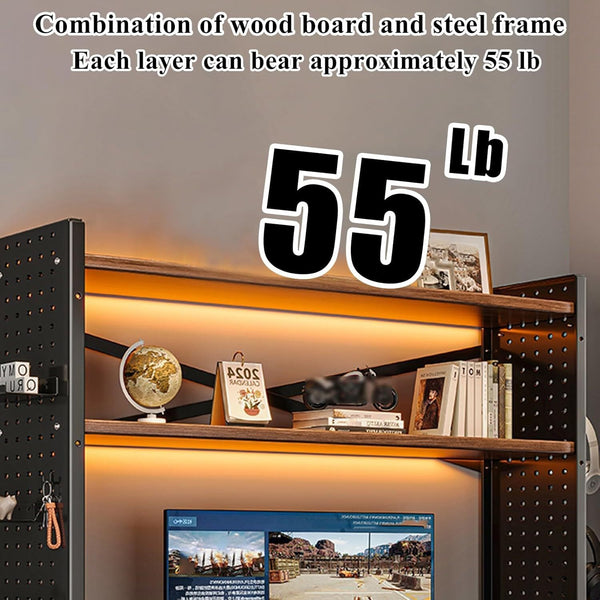 2-in-1 Computer Desktop Bookshelf & Organizer 3Tier Computer Desktop Bookshelf