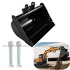 500mm Flat Plain Bucket Attachment No Tooth Bucket W/ 2 Pins For Mini Excavator