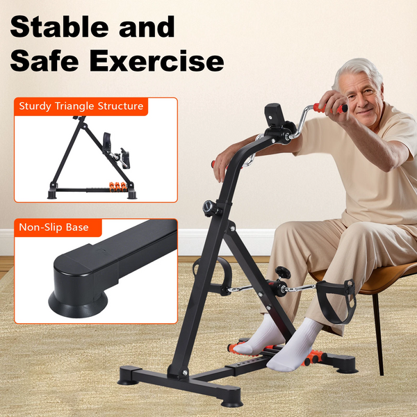 Mini Fitness Exercise Bike Rehabilitation Handrail Stepper Leg Pedal Trainer AU