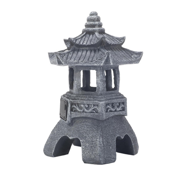 Pagoda Statues Outdoor Solar Powered Statue Zen Garden Lantern LED Garden Light