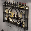 3-Tier Metal Wine Rack with LED Light Wine Bottle Shelf For Home Bar Display AU