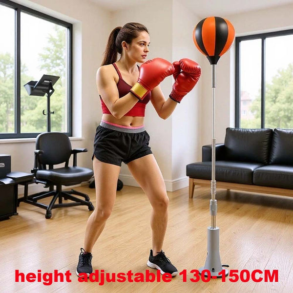 Boxing Bag Reflex Freestanding Speed Ball Punching Training Adjustable Height