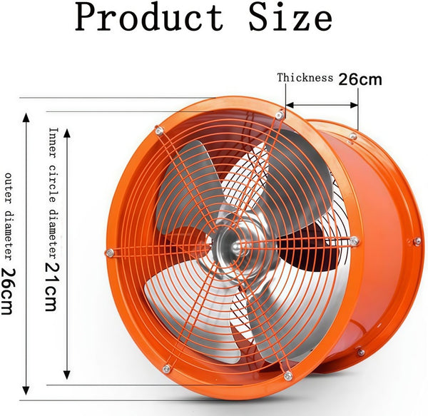 Explosion Proof Axial Flow Fan Silent Exhaust Fan Suction Blower Ventilation AU