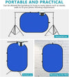 Chromakey Backdrops Double Sided Green Screen & Blue Screen 2 in 1 Collapsible