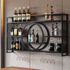 3-Tier Metal Wine Rack w/ LED Light Wine Bottle Shelf For Home Bar Display 1.2m