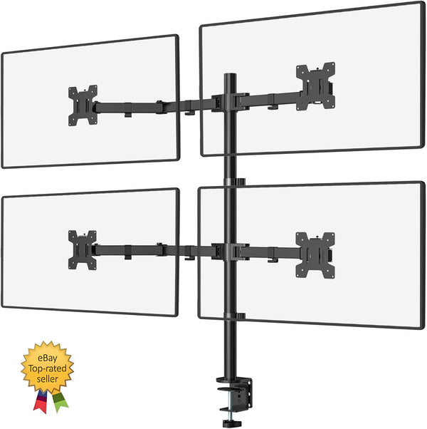 4 Monitor Stand Fits For 30 inch Computer Screen Full Adjustable Monitor Arm