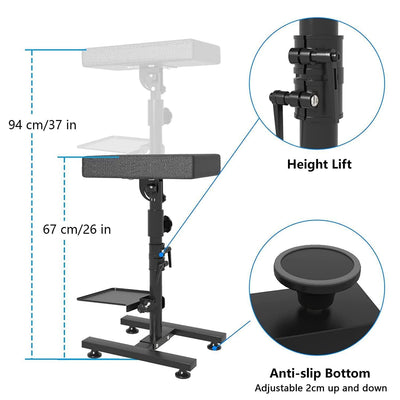 Tattoo Arm Rest Adjustable Height Leather Soft Sponge Pad Tattoo Armrest Stand