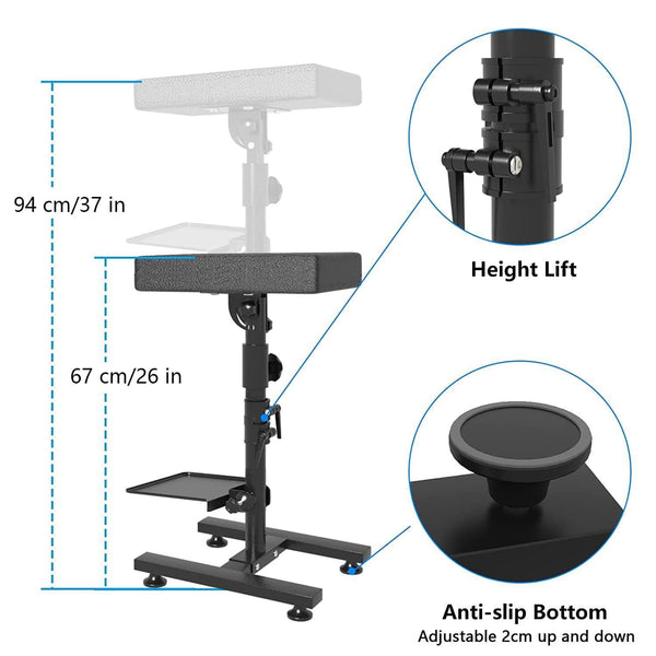 Tattoo Arm Rest Adjustable Height Leather Soft Sponge Pad Tattoo Armrest Stand
