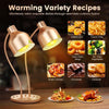 Food Heat Lamp 2 Head Stainless Steel Commercial Food Warmer Lamp 540° Rotation