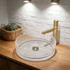 Bathroom Basin Round Glass Vanity Basin Above Counter Transparent Hand Wash Bowl